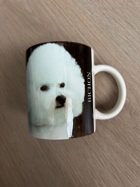 Bichon Ceramic Dog Mug - White Bichon Print
